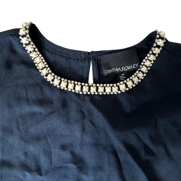 Cynthia Rowley Tops - NWT Cynthia Rowley Bejeweled Collar Boxy Tank Women's Size Medium